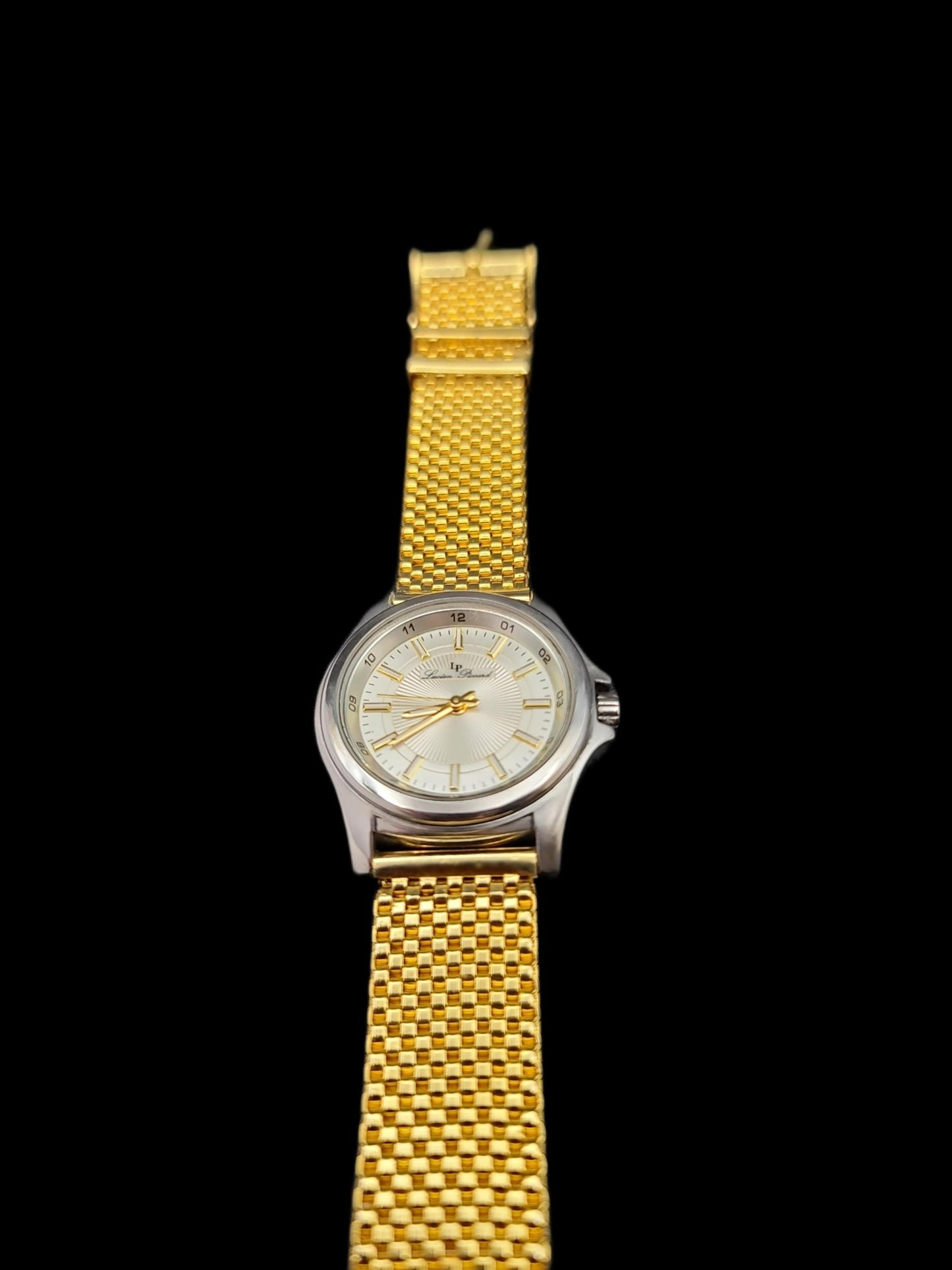 Lucien Picard 80's Vintage Classy Gold & Silver Quartz Analog Swiss Womens Watch