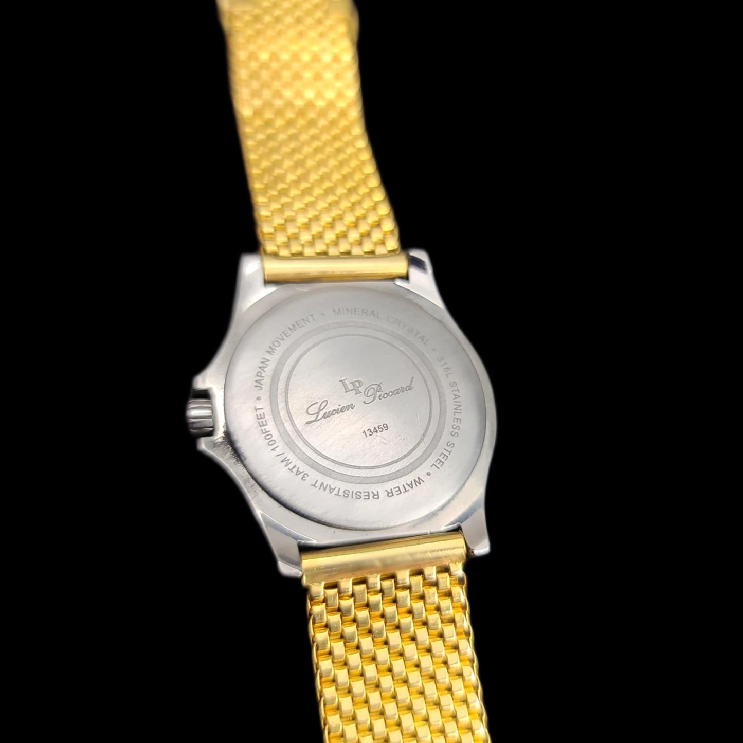 Lucien Picard 80's Vintage Classy Gold & Silver Quartz Analog Swiss Womens Watch