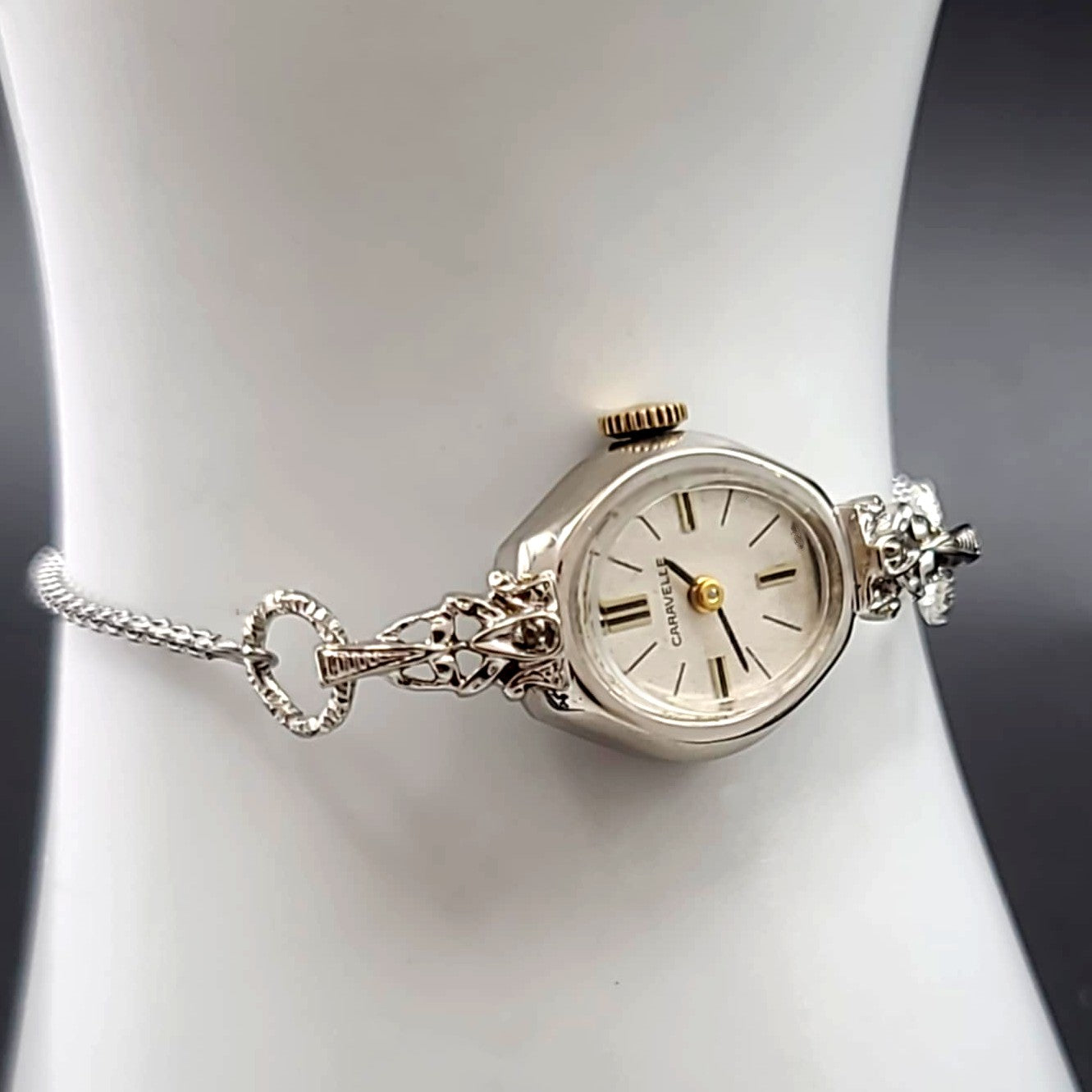 Caravelle by Bulova Diamond Mechanical Vintage Watch