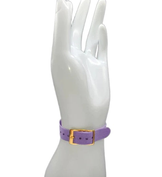 Retro Nylon Sporty Watch Strap/Bands 12mm One Piece Style With Buckle Closure