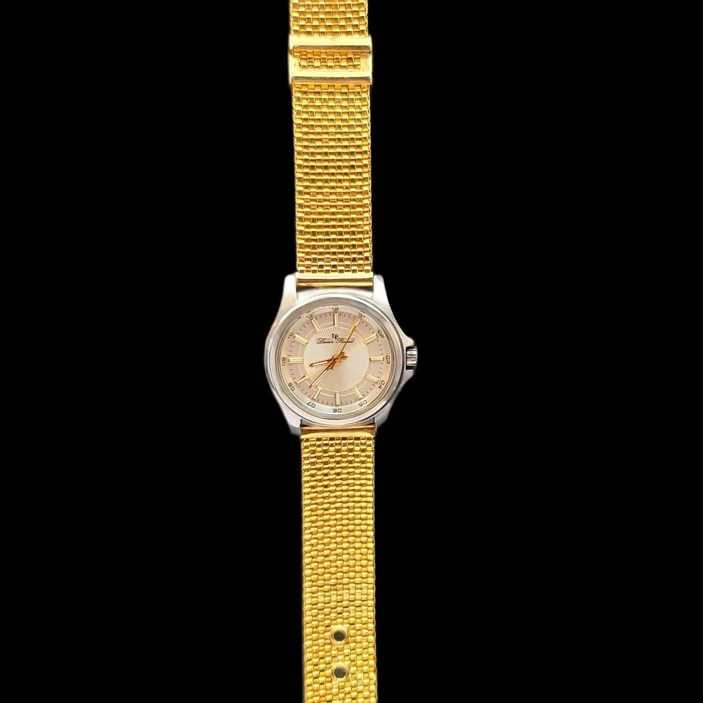 Lucien Picard 80's Vintage Classy Gold & Silver Quartz Analog Swiss Womens Watch
