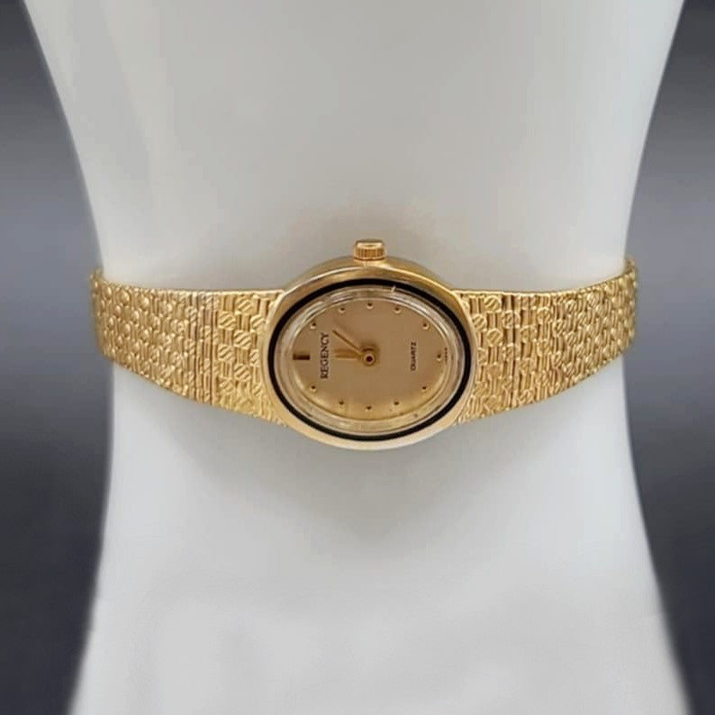 Regency Quartz Ladies Gold Analog Vintage Watch