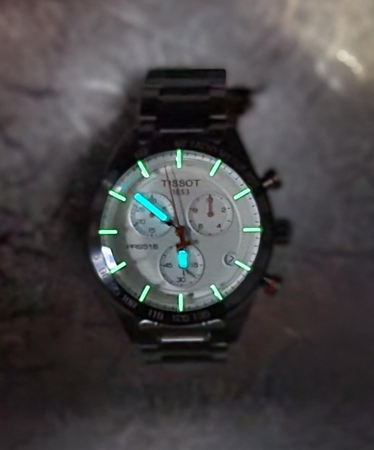 Tissot Mens Sport PRS516 Chronograph Water Resistant Triple Sub-Dial Luminescent Watch