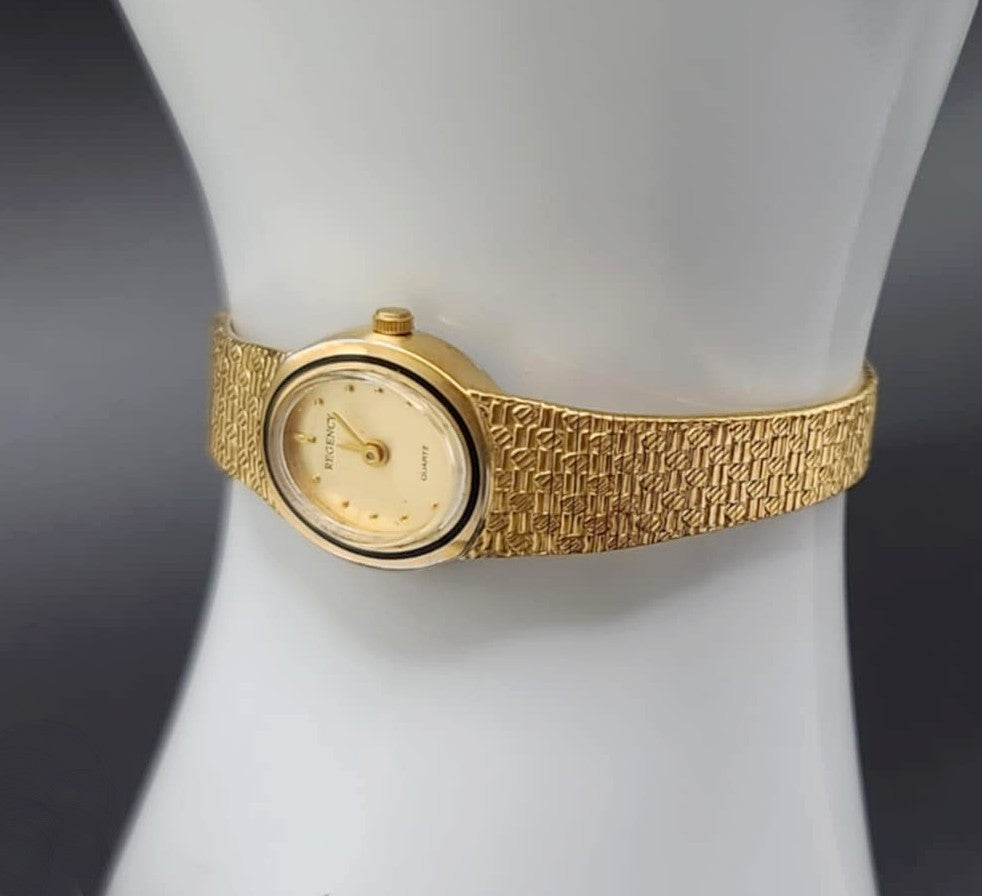 Regency Quartz Ladies Gold Analog Vintage Watch