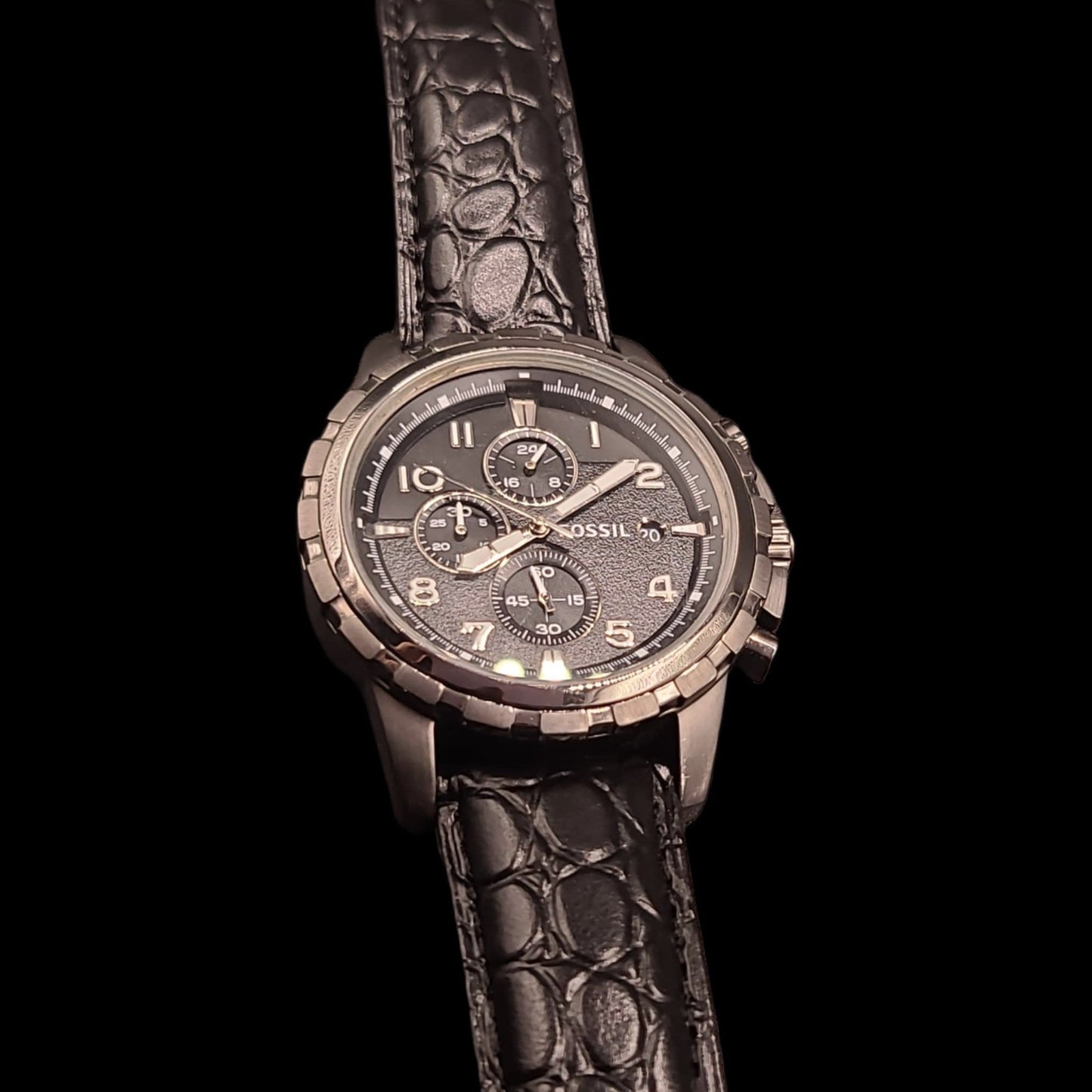 Fossil Large Mens Chronograph Quartz Luminous Sport Watch