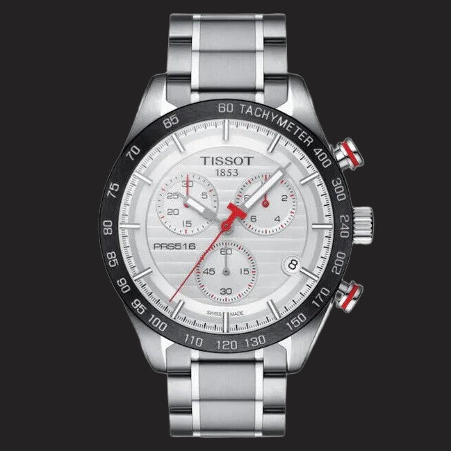 Tissot Mens Sport PRS516 Chronograph Water Resistant Triple Sub-Dial Luminescent Watch