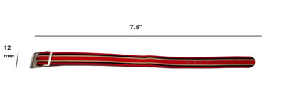 Vintage Unused New Old Stock Nylon Sport 12mm Watch Strap/Band Red-Tan-Black