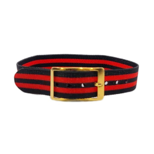 Vintage Unused New Old Stock Nylon Sport 12mm Watch Strap/Band Red-Black