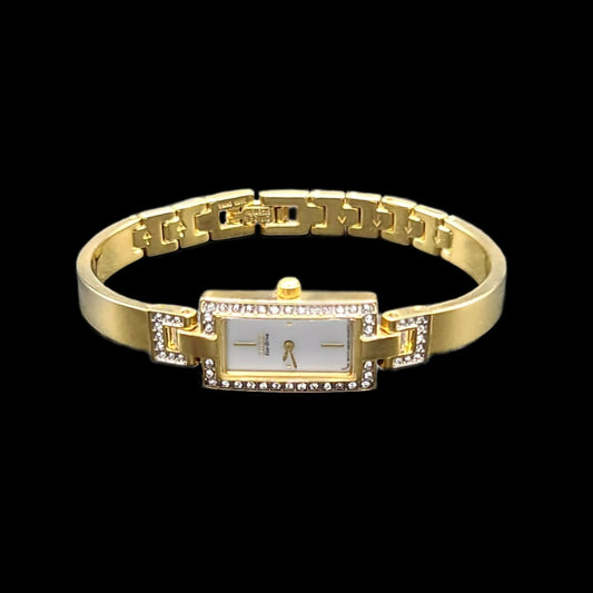Citizen Eco Drive Tank Style Ladies Crystal Rechargeable Watch