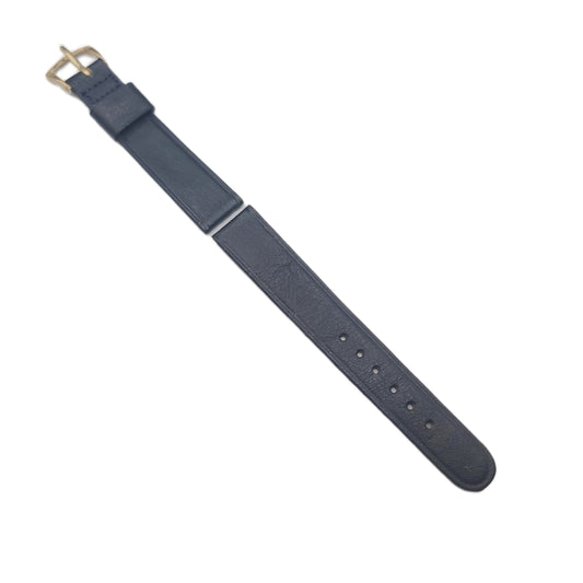 Soft Black Leather Womens Classic Watch Band for 14mm lugs.