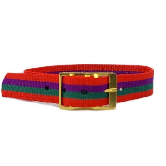 Vintage Unused New Old Stock Nylon Sport 12mm Watch Strap/Red, Purple, Green