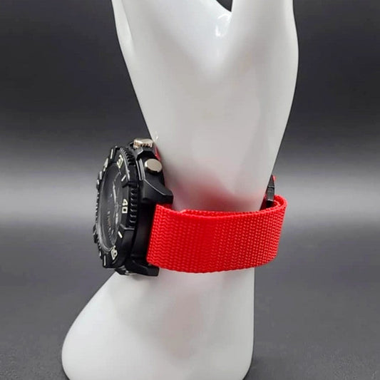 Brand New Old Vintage Soft Flexible Stretch Kreisler Red Sport One Piece  Watch Band