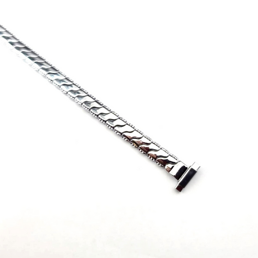Vintage Watch Band-10mm Stainless Steel Ladies Expansion Band