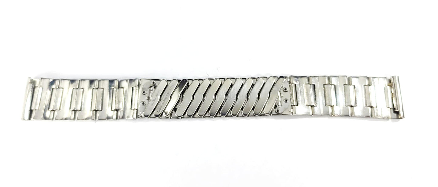Vintage Style Mens 17mm Stainless Steel Watch Band