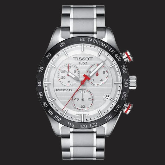 Tissot Mens Sport PRS516 Chronograph Water Resistant Triple Sub-Dial Luminescent Watch